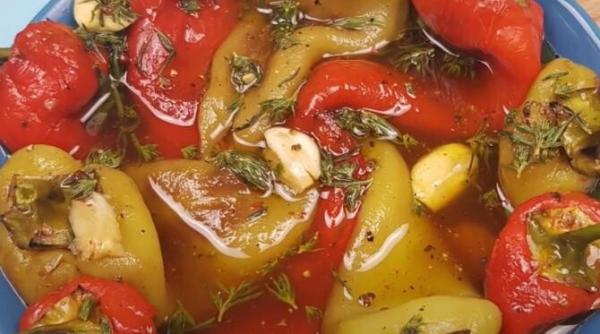 ardei copti cu usturoi reteta cu care nu dai gres