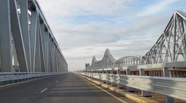 s au ridicat restrictiile de circulatie pe podul de la cernavoda  lucrarile se reiau in primavara