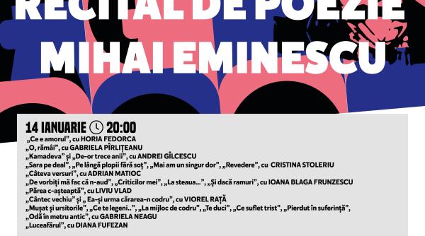 recitaluri online din opera lui mihai eminescu la tnrs de ziua culturii nationale