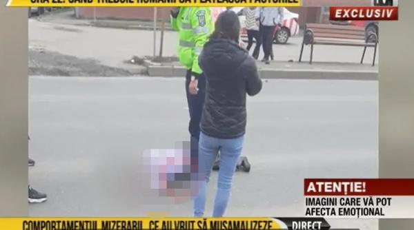 fetita ucisa pe trecerea de pietoni in bucuresti verificata cu piciorul de politist ciutacu plin de nervi in direct chirieac a rabufnit