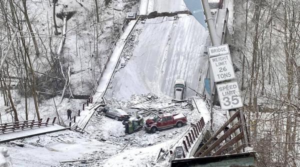 un pod s a prabusit inainte de vizita a presedintelui biden interesat de infrastructura din zona
