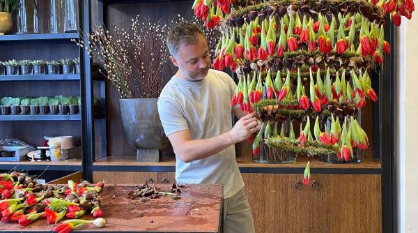 nicu bocancea aduce surprize pe parbrize in maratonul sau floral urban tulip mania