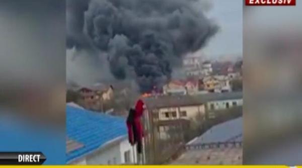 incendiu in bucuresti la un atelier auto