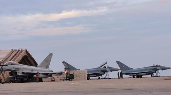 mapn trei aeronave eurofighter typhoon din germania au aterizat la baza mihail kogalniceanu