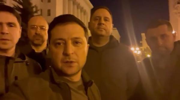 volodimir zelenski mesaj din kiev suntem aici aparam ucraina video in articol
