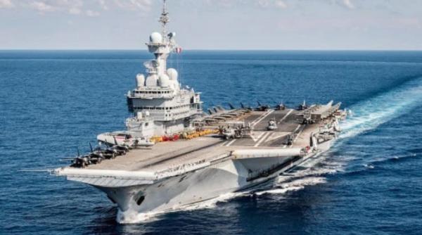 franta pozitioneaza portavionul charles de gaulle in mediterana