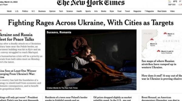 the new york times poza din suceava pe prima pagina refugiatii ucraineni in romania gasesc adapost si un bun venit din inima pentru animalele de companie