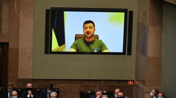 zelenski spune ca rusia ridica un zid tot mai puternic cu fiecare bomba apel catre germania in bundestag