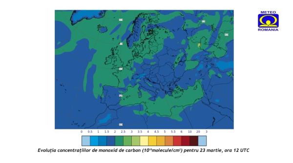 date de ultima ora despre concentratiile de monoxid de carbon in zona romaniei