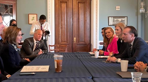 florin citu s a intalnit cu nancy pelosi al treilea om in stat din sua foto