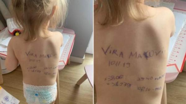 gest disperat al mamelor din ucraina femeile scriu pe spatele copiilor adresele rudelor in caz ca vor fi ucise in razboi