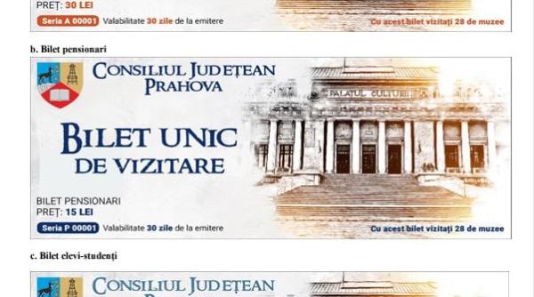 prahova bilet unic de vizitare a muzeelor aflate in subordinea consiliului judetean