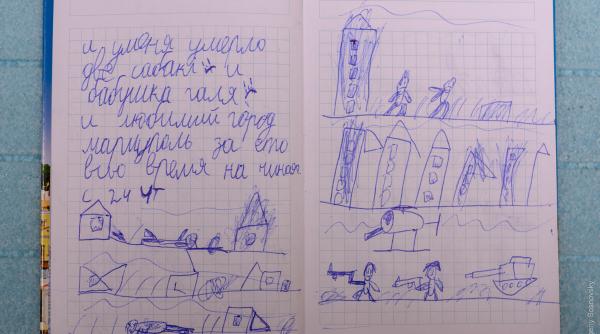 jurnalul unui baiat de 8 ani din mariupol a fost publicat online am o rana pe spate am pielea sfasiata