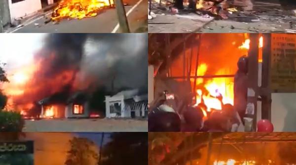 sri lanka casele mai multor oficiali guvernamentali si parlamentari au fost incendiate