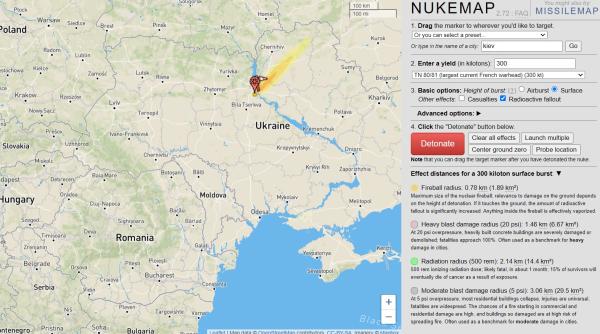interactiv harta exploziei a unei bombe nucleare vezi ce s ar intampla daca una ar detona in apropierea ta