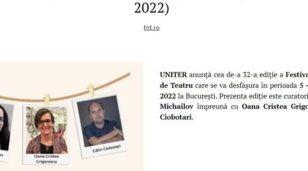 festivalul national de teatru editia a 32 a 5 13 noiembrie 2022