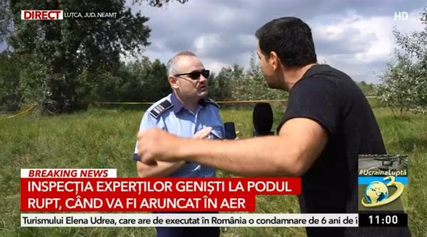 incident la podul prabusit cristi popovici antena3 sunteti in direct si va faceti de ras aceasta este politia neamt
