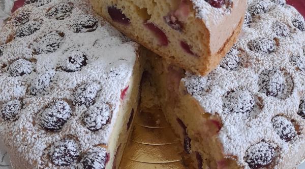 pandispan cu cirese reteta foarte simpla de sezon