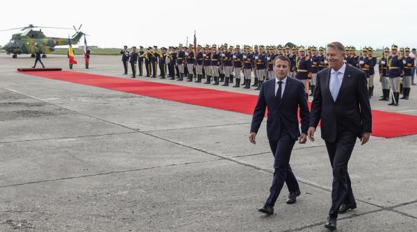 presedintii macron si iohannis intalnire la baza mihail kogalniceanu