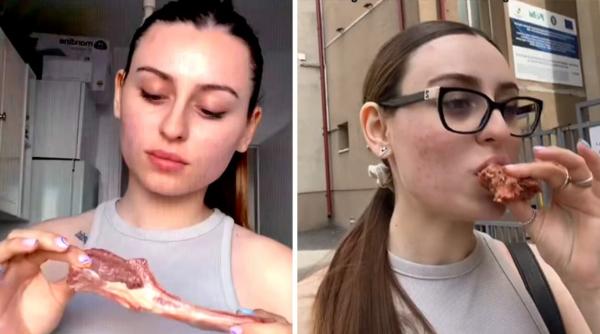 la ce riscuri de expune sabina tiktokerita din romania care consuma carne cruda zilnic pentru vizualizari