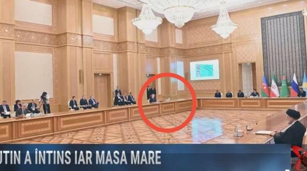 masa ridicol de lunga la un summit din turkmenistan la care a participat putin pentru comparatie foto cu masa de la summitul g7
