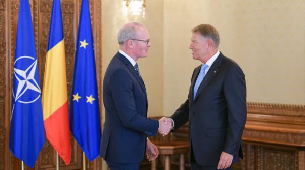 intrevedere iohannis ministrul irlandez de externe si al apararii cooperarea economica si situatia de securitate intre subiectele discutate