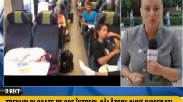 trenuri blocate ore intregi dupa ce un marfar a rupt linia de contact calatorii sunt disperati si acuza cfr ca nu au primit nicio informare despre ce se intampla