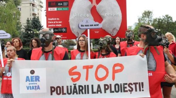 protest impotriva poluarii la ploiesti