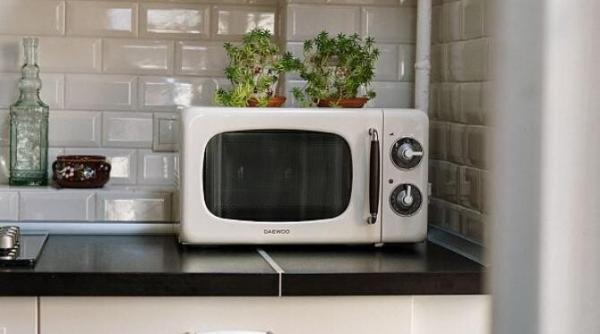 cuptorul cu microunde poate fi curatat de petele grasime in doar 15 minute rapid si eficient