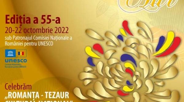crizantema de aur editia a 55 a 2022 programul festivalului de la targoviste