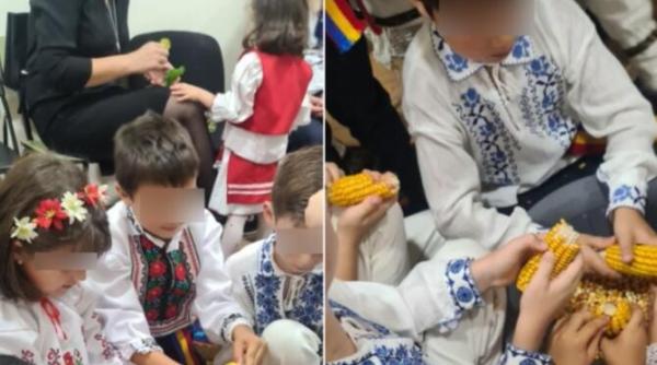 departe de tara si totusi aproape romanii din asturia si au luat copiii si au organizat o sezatoare traditionala ca pe vremea bunicilor