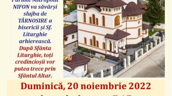 mitropolitul nifon la tarnosirea bisericii parohiei crovu dambovita