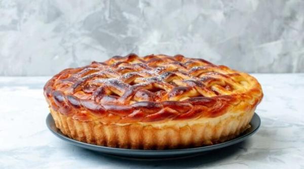 placinta cu mere este atat de delicioasa si cremoasa incat o vei face mereu o felie are 180 de calorii