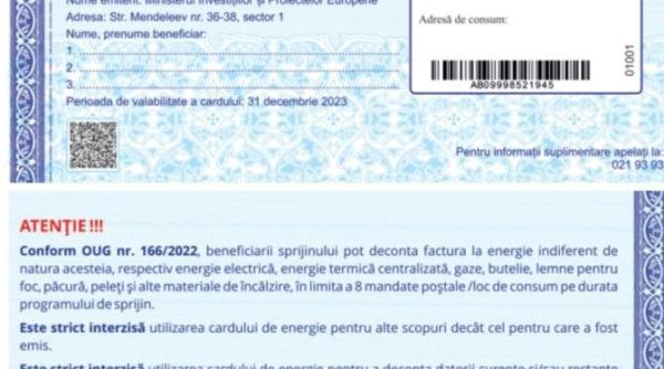 modelul cardului de energie aprobat de ministerul investitiilor si proiectelor europene iata cum va arata