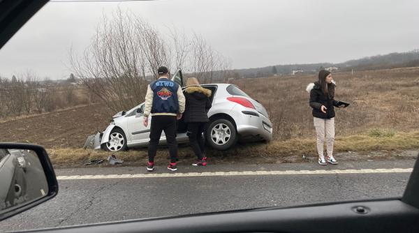accident pe dn1 o masina a ajuns in sant