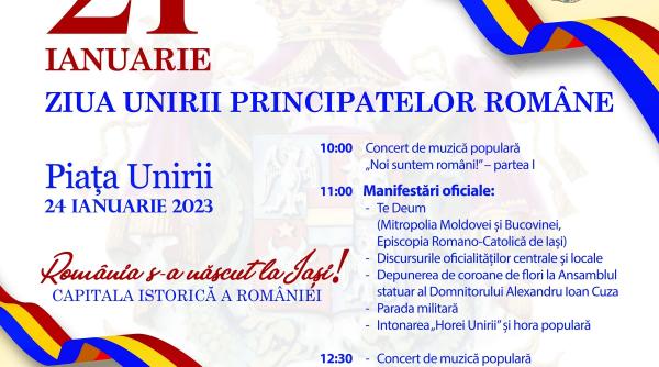 mii de persoane au venit in piata unirii din iasi pentru a celebra unirea principatelor romane