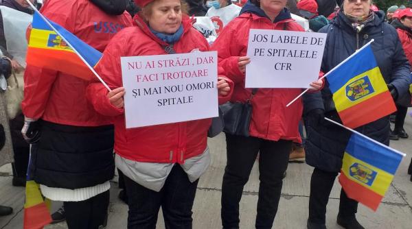 protest la ministerului transporturilor jos labele de pe spitalele cfr