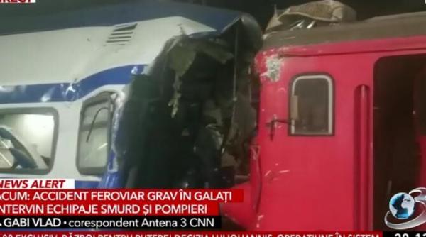 accident feroviar in gara galati tren personal lovit de locomotiva