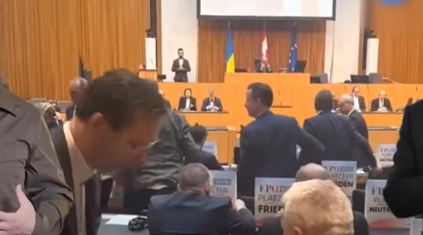 discursul lui zelenski in parlamentul austriei parlamentarii de extrema dreapta au parasit sala