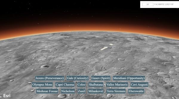 prima harta interactiva 3d a planete marte functioneaza ca google earth