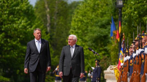 klaus iohannis declaratii comune cu presedintele germaniei numai impreuna vom putea sa intarim unitatea europeana in aceste vremuri tulburi marcate de agresiunea rusa din ucraina