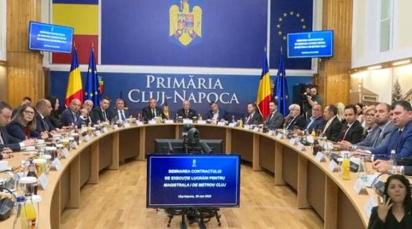 contractul pentru metroul din cluj a fost semnat in prezenta premierului nicolae ciuca