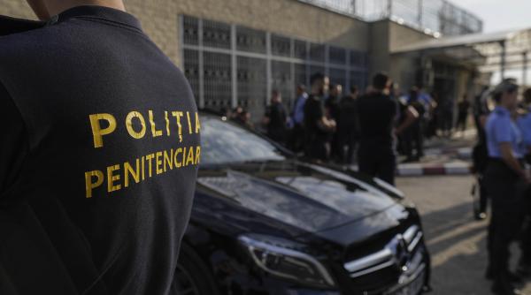 protest organizat de membrii sindicatelor din sistemul de penitenciare in fata penitenciarului rahova