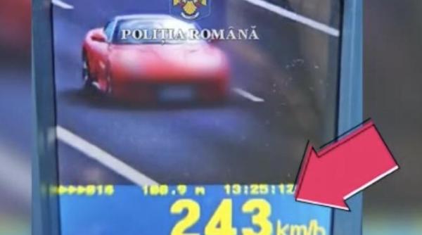 sofer prins cu 243 de km h pe autostrada a3 in brasov cu trei copii in masina a vrut sa le arate cat de repede poate merge