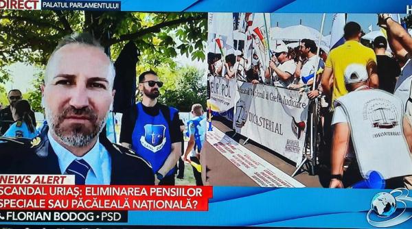 politistii protesteaza la parlament pentru pastrarea pensiilor speciale