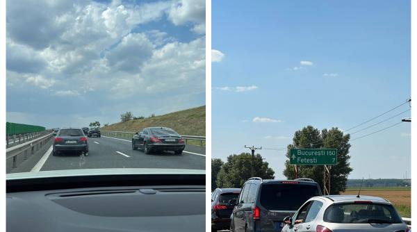 coada de aproape 20 de kilometri pe autostrada soarelui soferii sunt blocati in trafic spre bucuresti