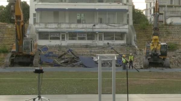 stadionul gheorghe hagi din constanta va fi demolat au inceput deja lucrarile