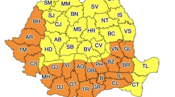 toata tara este sub alerta meteo astazi cod galben si cod portocaliu