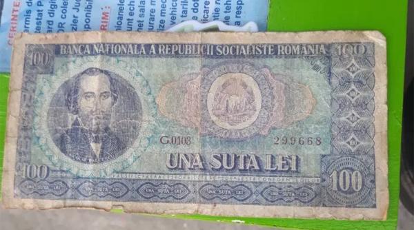 cu cat se vinde bancnota de 100 de lei cu chipul lui balcescu in 2023