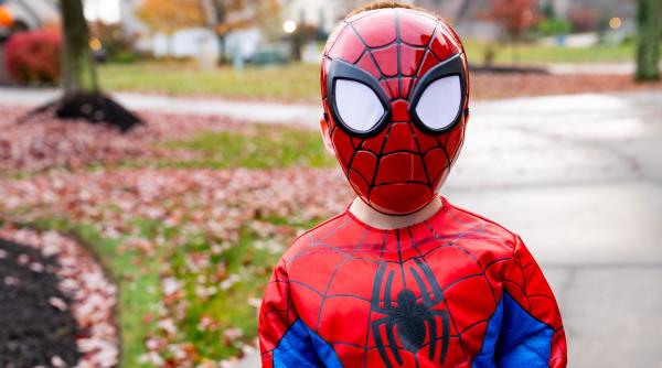 un copil s a last muscat de paianjenul vaduva neagra pentru a se transforma in spiderman